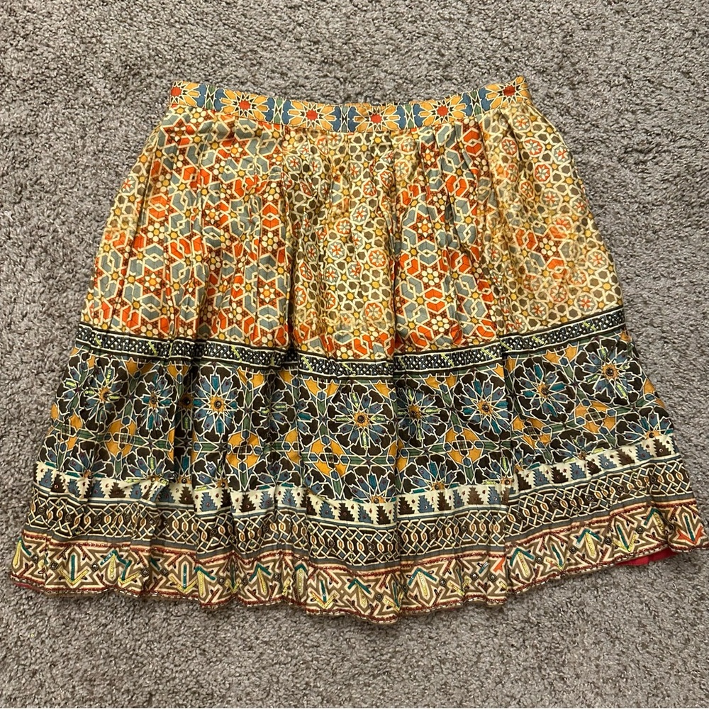 Tanvi Kedia for Anthropologie Beaded Embellished Rotational Symmetry Skirt - Picture 3 of 5